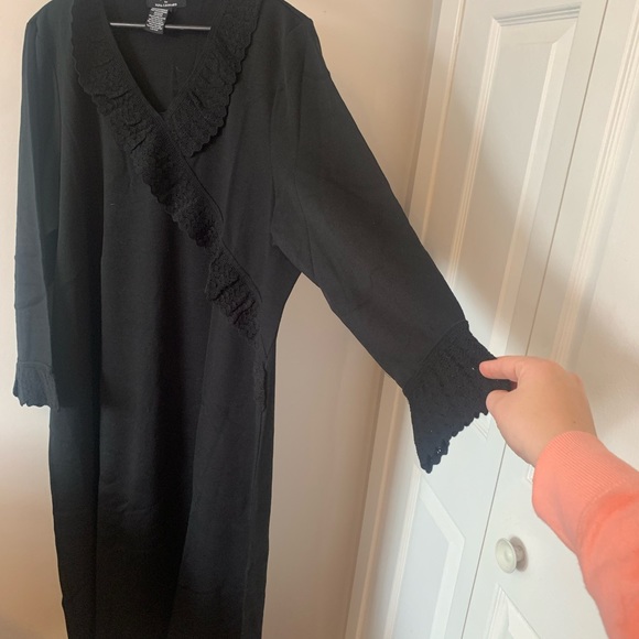 NWT / RED /  Long Sleeve /  Midi Dress / Ruffle Detail - Picture 5 of 7